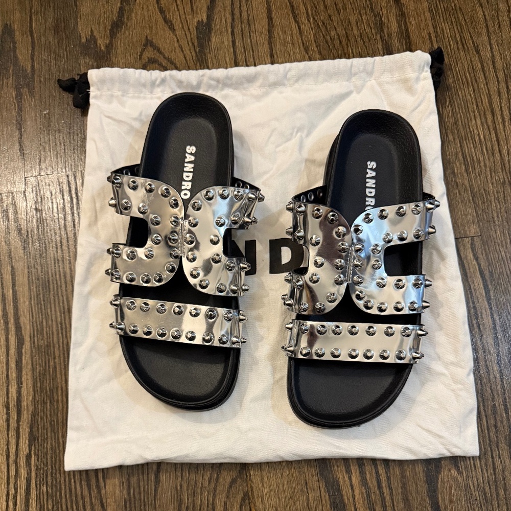 SANDRO - Metallic Sandals